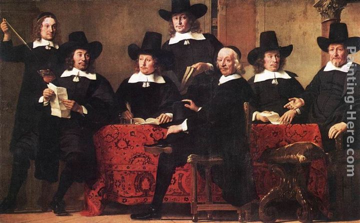 Governors of the Wine Merchant's Guild painting - Ferdinand Bol Governors of the Wine Merchant's Guild art painting